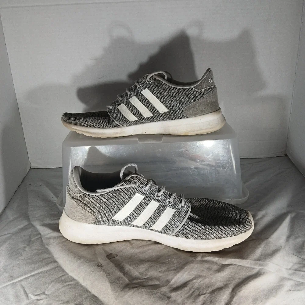 Adidas Cloudfoam‎ AW4313 Sneakers Size 9 Grey White Athletic Casual Comfort